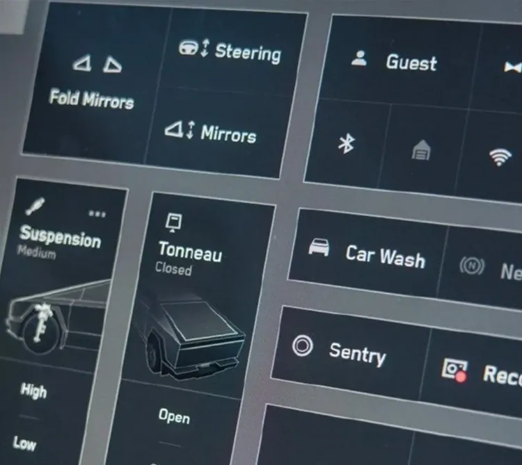 Cybertruck的中控螢幕。照片來源快科技