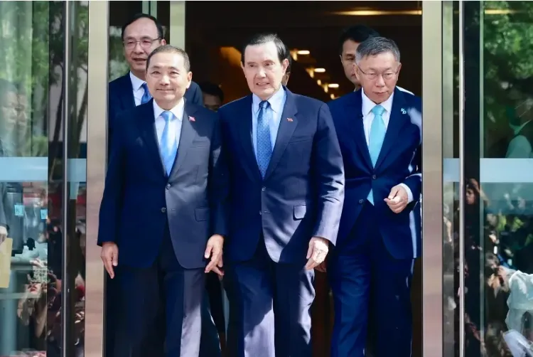 馬英九昨擔任藍白協商見證人。林林攝