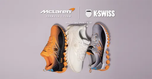 驅動聯乘第二彈！K-SWISS 與McLaren跨界傳奇再掀扉頁　百貨周年慶滿額再贈多功能折疊手提籃