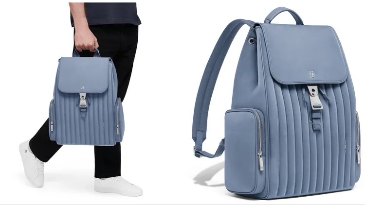 北極藍大型翻蓋後背包，5萬元。品牌提供