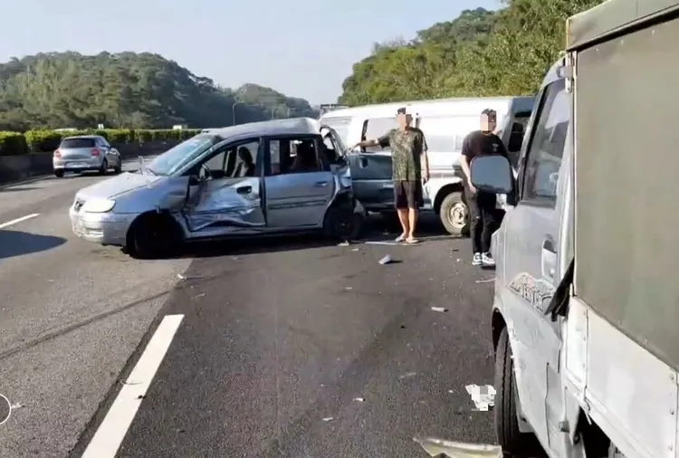 車禍現場。國道警方提供