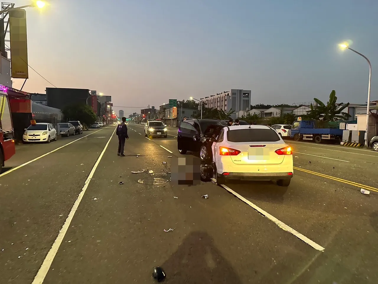 警方查出白車駕駛逆向肇事,卻辯稱沒開車。讀者提供