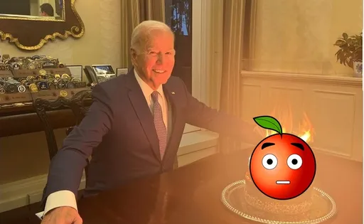 拜登81歲生日蛋糕像「火球」 網友酸:連蛋糕都在喊停火