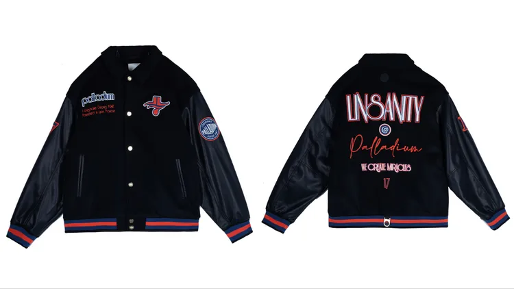 復古17號刺繡球員外套（鉛黑色），8590元。品牌提供