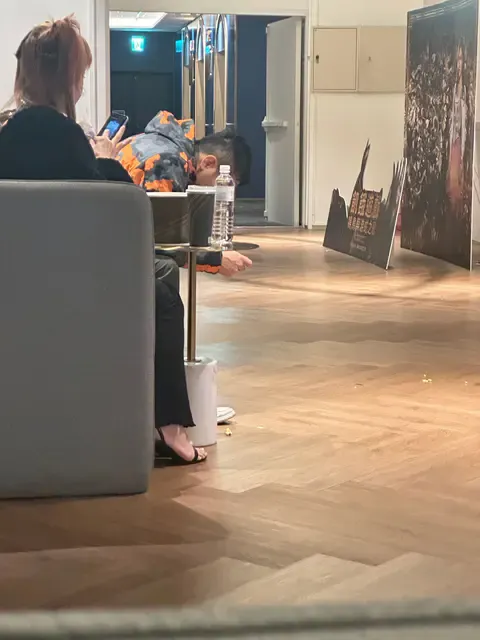 不過影片中只有拍到吃爆米花的部分。翻攝自Dcard