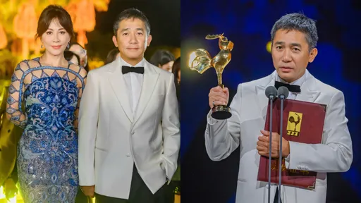 梁朝伟、刘嘉玲金鸡奖晒恩爱　紧牵娇妻的右手被「套牢」