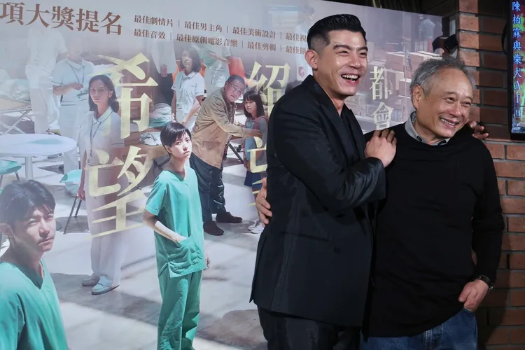 王柏傑（左）和李安曾合作《少年PI的奇幻漂流》。林林攝