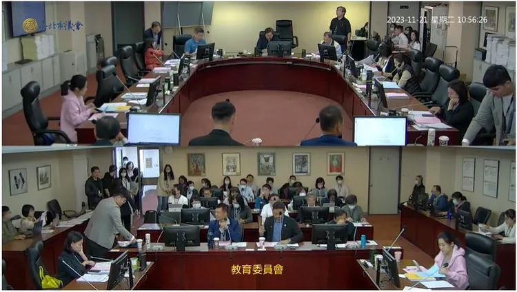 議會教委會今通過北流墊付案。翻攝議會直播畫面