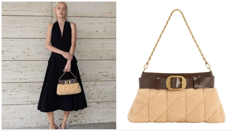 Avis毛毛皮帶釦肩背包，3190元。品牌提供