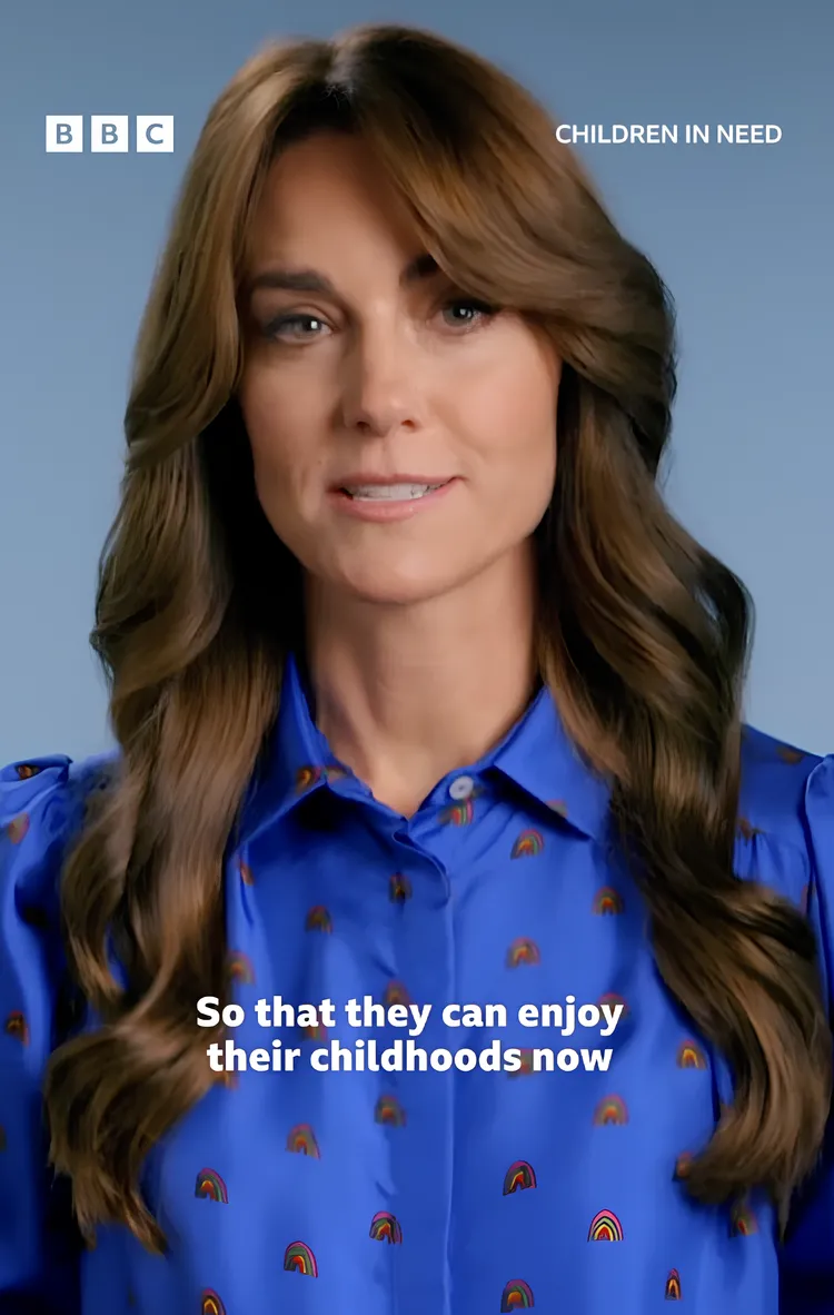 凱特王妃拍攝「Children in Need」兒童募款活動影片。翻攝bbc IG