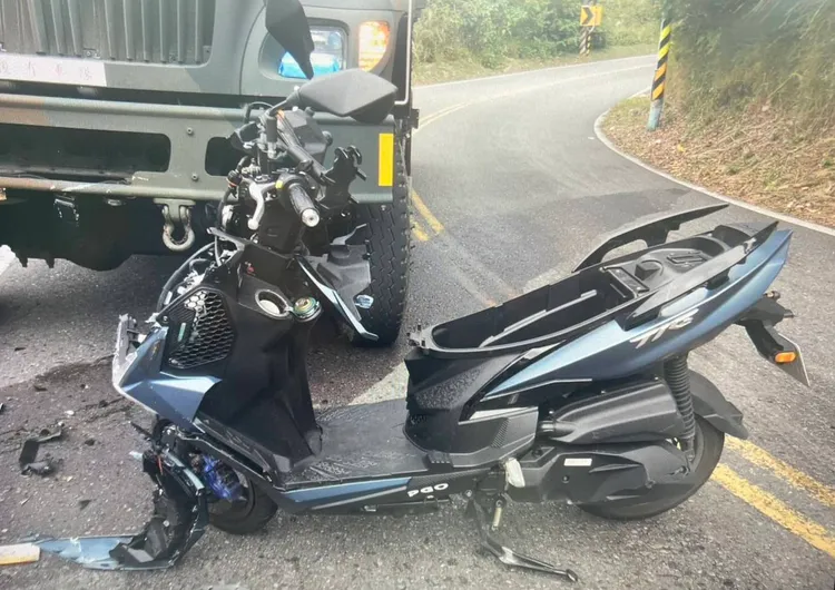 車禍現場。桃園警分局提供