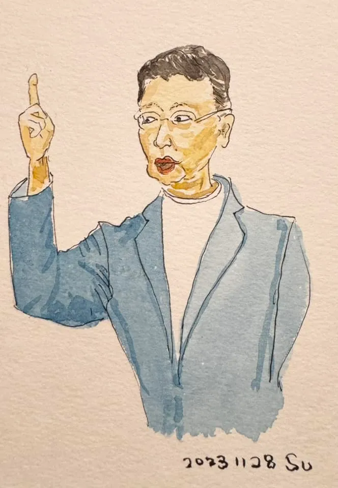 蘇俊賓手繪趙少康證實超難畫。取自蘇俊賓臉書