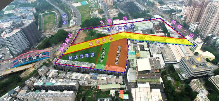 重劃區範圍與土地分區。 高市地政局提供