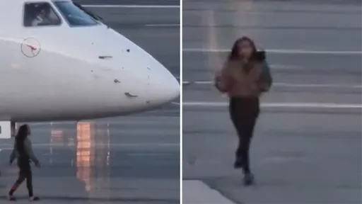 女奧客衝跑道「肉身擋機」　目擊者驚：沒人要阻止她嗎？