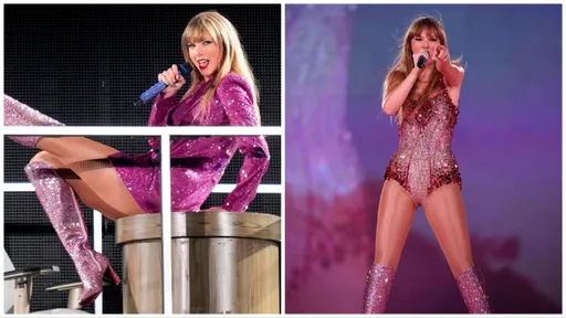 泰勒絲巡演再穿VERSACE戰袍 水鑽馬甲洩火辣曲線、蜜大腿