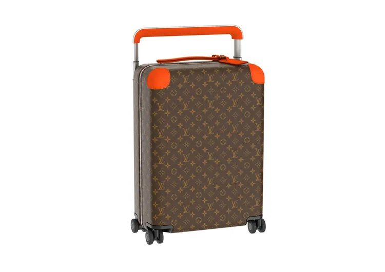橘色與Monogram帆布Horizon 55行李箱，12萬1000元。品牌提供