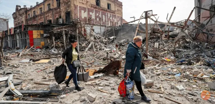 俄烏戰爭讓平民失去家園，流離失所。路透