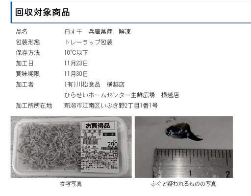 河豚魚苗疑似混入吻仔魚乾中 日本新瀉市警告勿食