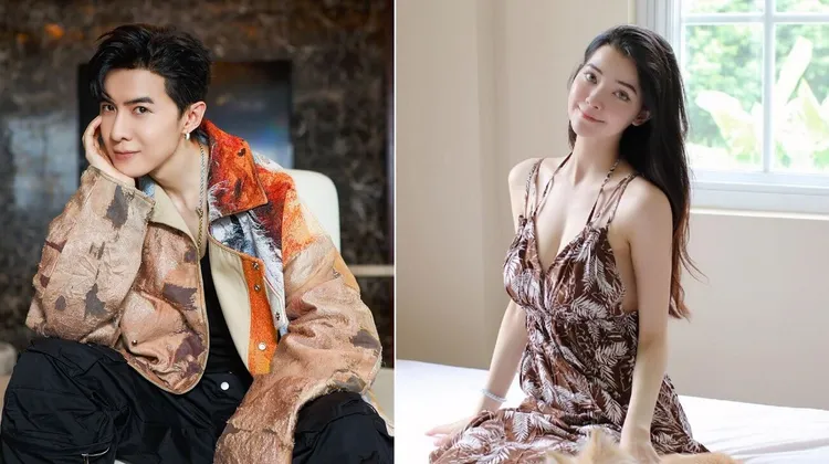 唐禹哲（左）日前向混血女友蘇小軒求婚成功。翻攝唐禹哲微博及蘇小軒IG