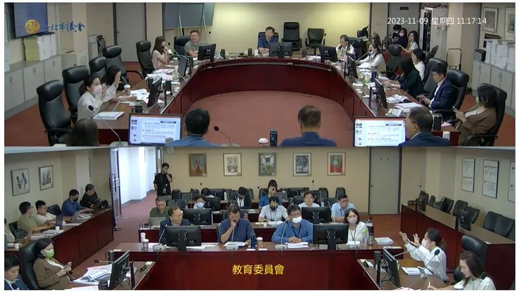 議會教委會今聽取無圍牆博物館專案報告。翻攝議會直播畫面