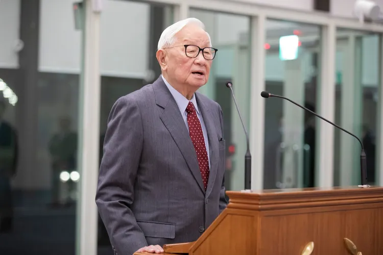 張忠謀強調會努力將4訊息傳達給APEC成員國。總統府提供