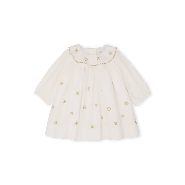 Meli-Melo刺繡連身裙，3萬5400元。品牌提供