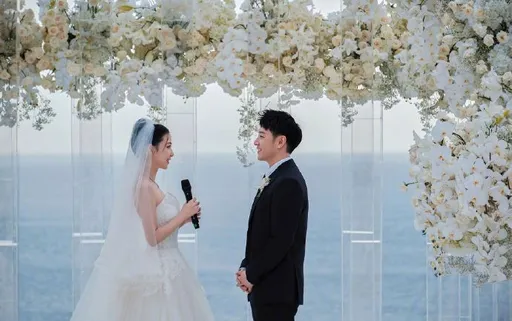 图多|潘玮柏空姐新娘小露酥胸美背!甜谢「美好的回忆」