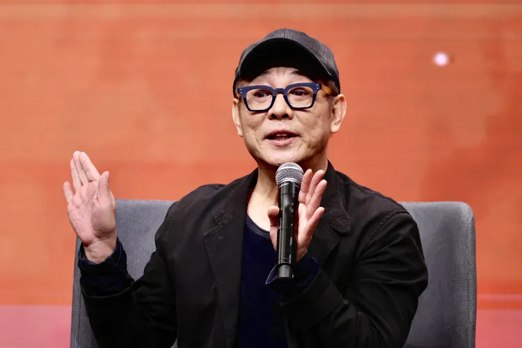 李連杰現身台灣。林林攝