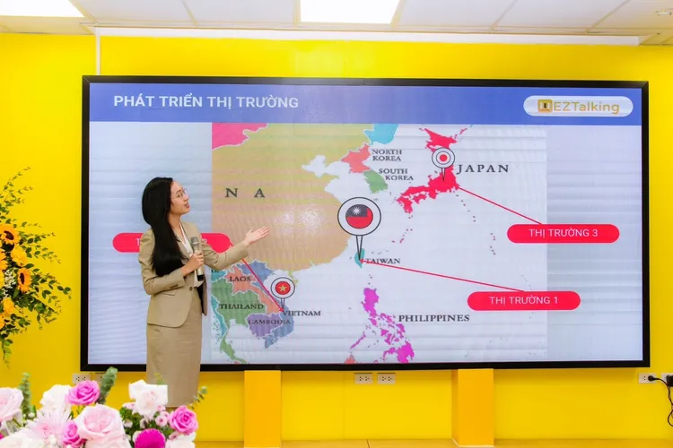 台灣致力英文教學新創公司易晨智能EZTalking，「AI軟實力」跨海輸出越南。翻攝畫面