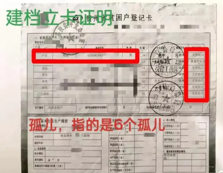 朱姓男大生公開自己的貧困戶證明。翻攝自《HK01》