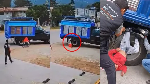 驚悚影片|右轉車把單車童「連人帶車捲進去」 他奇蹟沒受傷