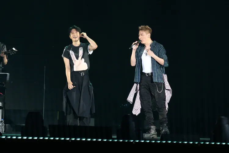 韋禮安和陶喆同台唱《流沙》。攝影中心攝