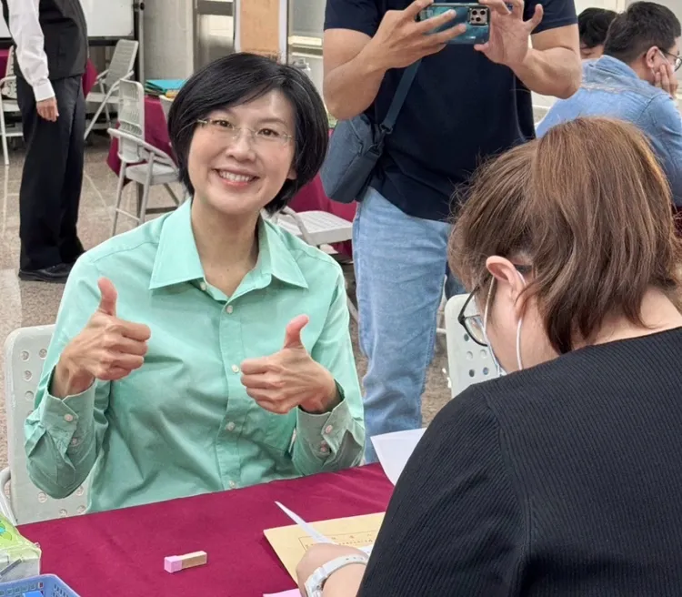 林岱樺登記參選，並提出四大政見主軸。翻攝畫面