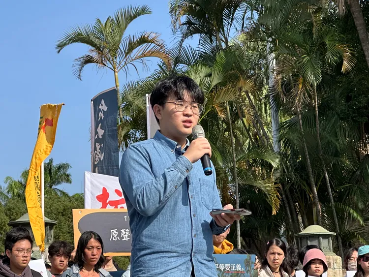 朱育賢說，11/15後，許多台大學生在網路上發表歧視性的言論。王良博攝