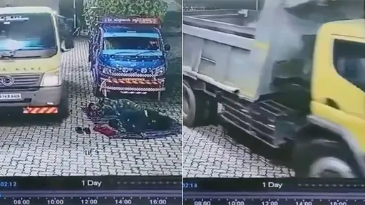 驚悚影片｜貨車司機加油站打地鋪　被砂石車「輾過」1死1重傷