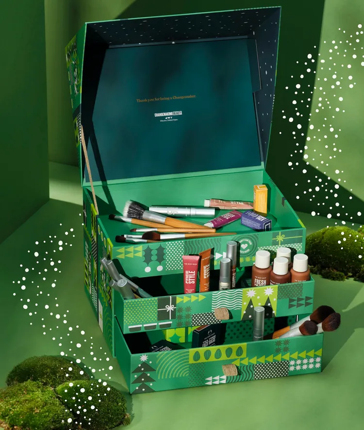 THE BODY SHOP聖誕星光倒數月曆繽紛綠，1萬800元。品牌提供