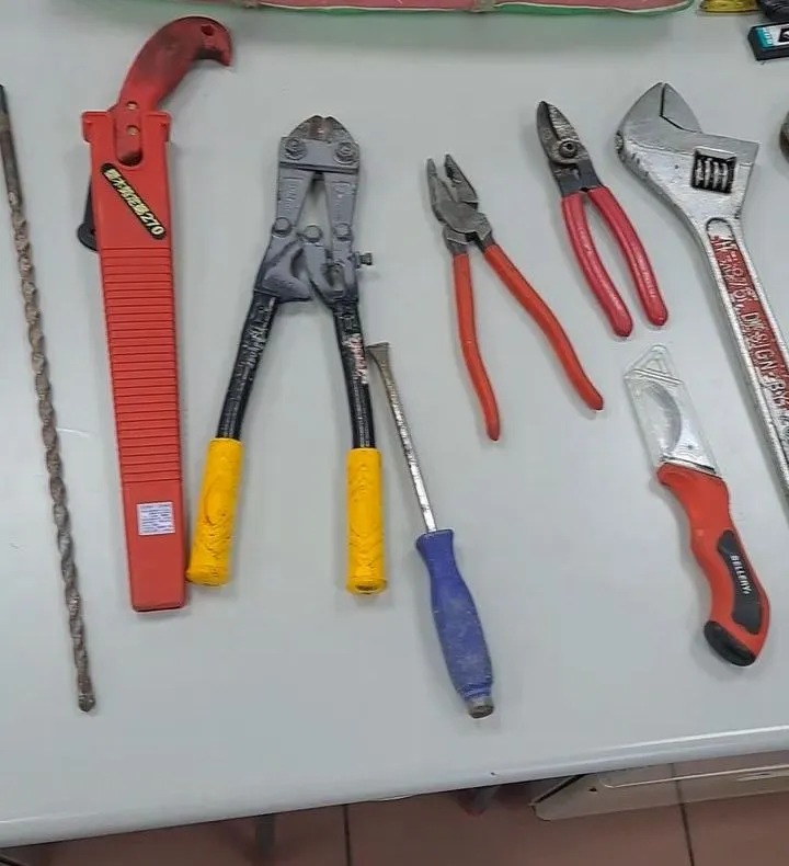 行竊工具。蘆竹警分局提供