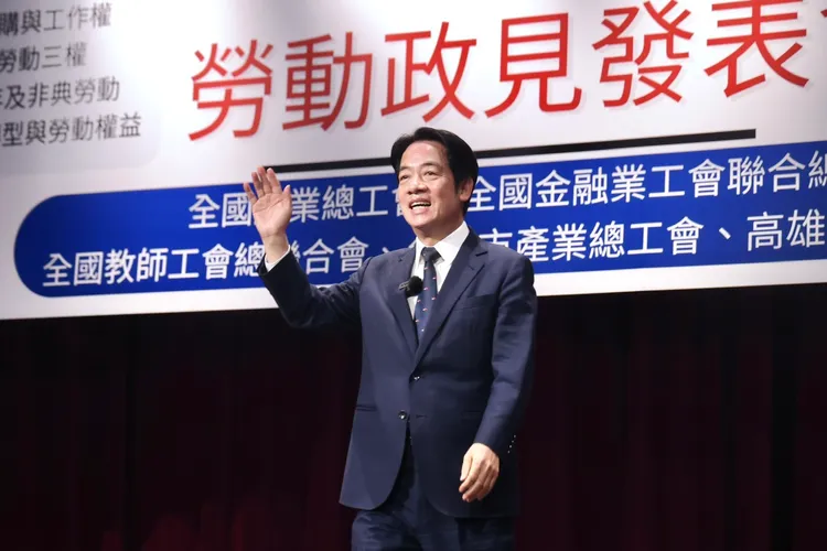 賴清德強調，只要政府在，勞保基金就不會倒。林林攝