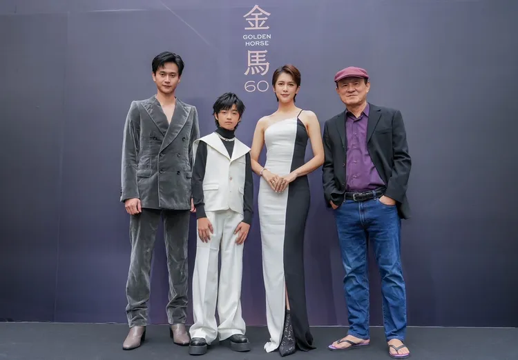 劉冠廷（左起）、白潤音、劉奕兒和陳慕義出席《老狐狸》金馬首映。金馬提供