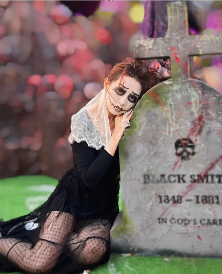 賴芊合萬聖節扮地獄新娘。翻攝賴芊合IG