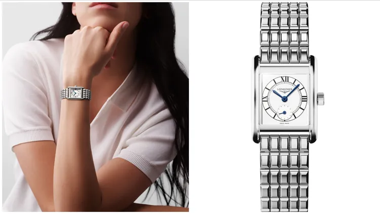 Mini Dolcevita迷你多情系列Cosmo面盤搭配不鏽鋼鍊帶腕錶，6萬2900元。品牌提供