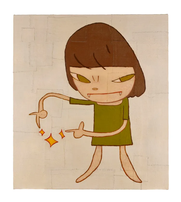 奈良美智《三顆星》，估價港幣3000萬至5000萬元（約台幣1億2404萬至2億673萬。邦瀚斯提供
