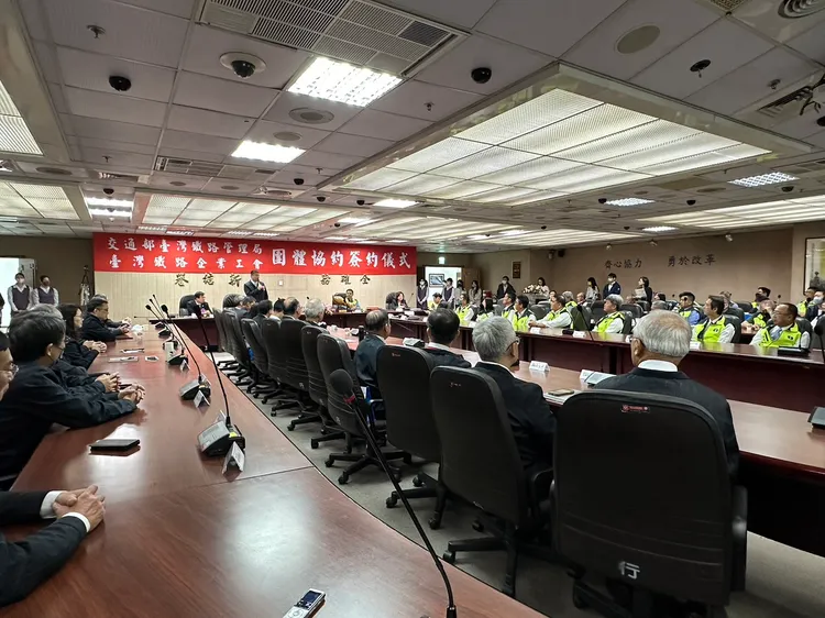 團體協約現場。陳怡文攝