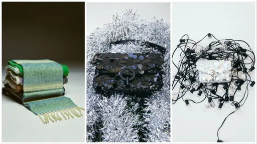 圣诞穿搭清单就看SANDRO　绿色围巾、亮片手袋跑趴必备