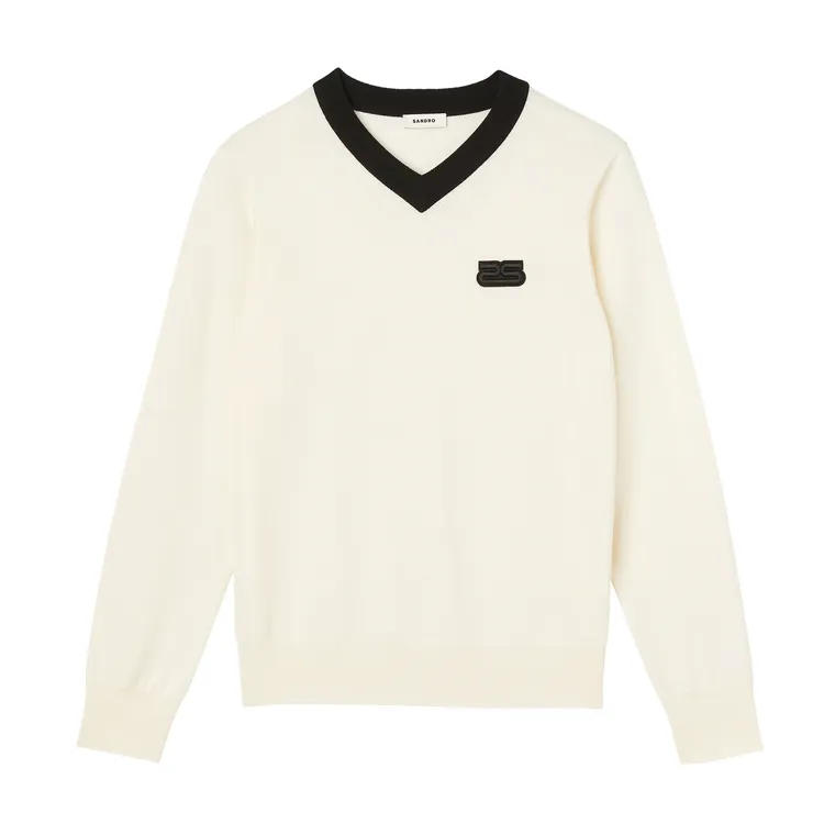 黑白撞色毛衣，9590元。品牌提供