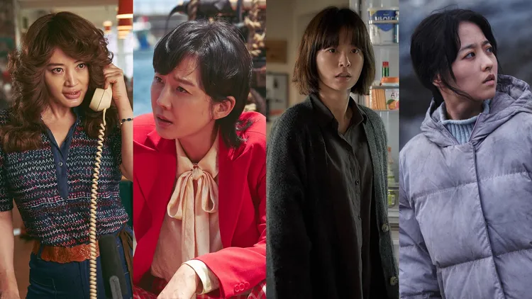 《神鬼海底撈》金惠秀（左圖起）及廉晶雅、《鬼夢遊》鄭裕美、《水泥烏托邦：末日浩劫》提名影后。車庫提供