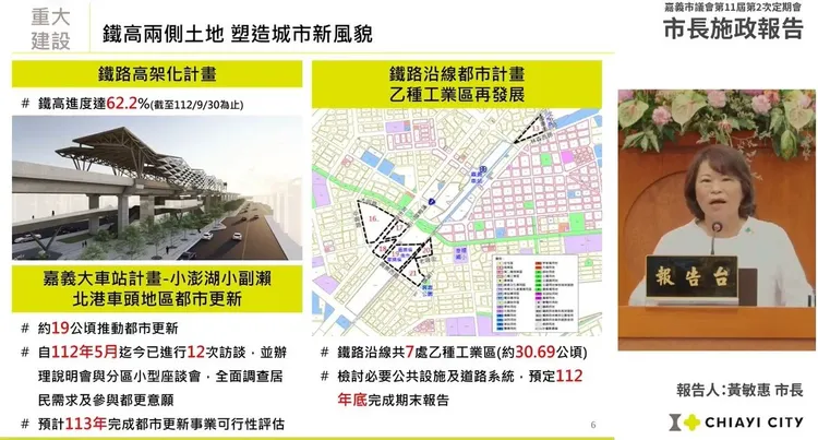 鐵路高架化後呈現新風貌。市府提供