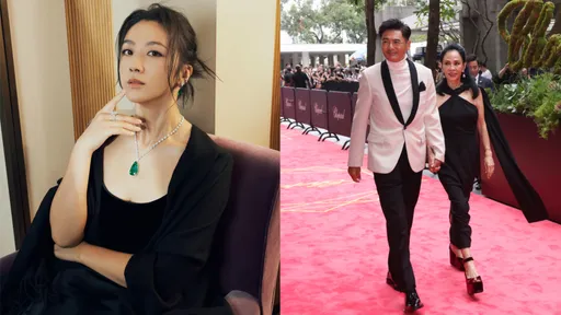 湯唯戴蕭邦秀典雅氣質 周潤發緊牽愛妻齊聚慶周年