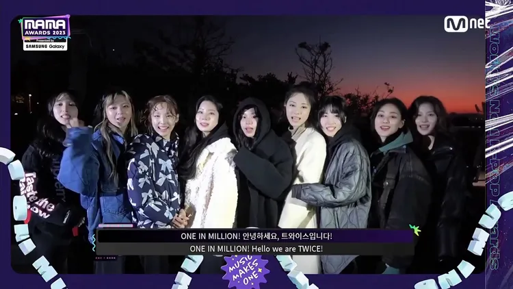 TWICE是全球粉絲選擇獎中唯一的女團。翻攝MAMA大獎IG