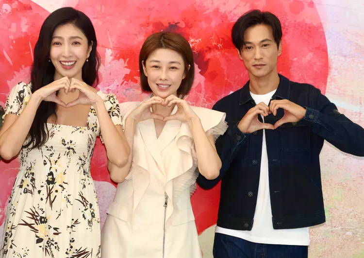 楊謹華（左起）、李維維和鍾承翰早年模特兒時期就相識。彭欣偉攝